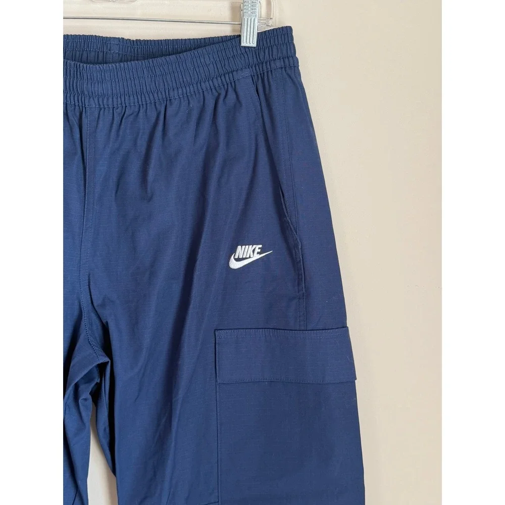 Nike Cargo Pants Mens Large Navy Blue Ripstop Loose Fit Straight Leg DX0613-410